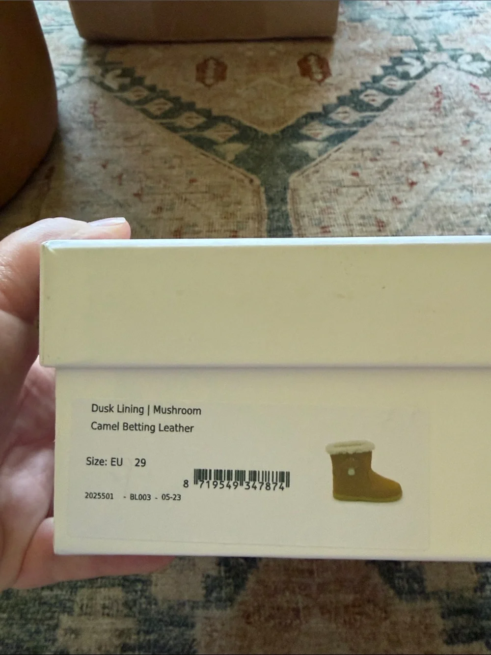 New In Box Toddler Donsje DUSK LINING Mushroom $179 Size 29 Euro, Size 11.5